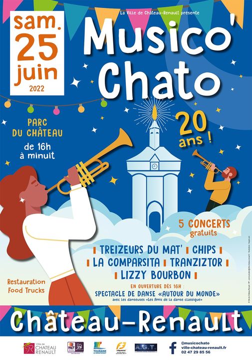 Musico'chato fête ses 20 ans. 5 concerts gratuits le 25 juin à Château Renault