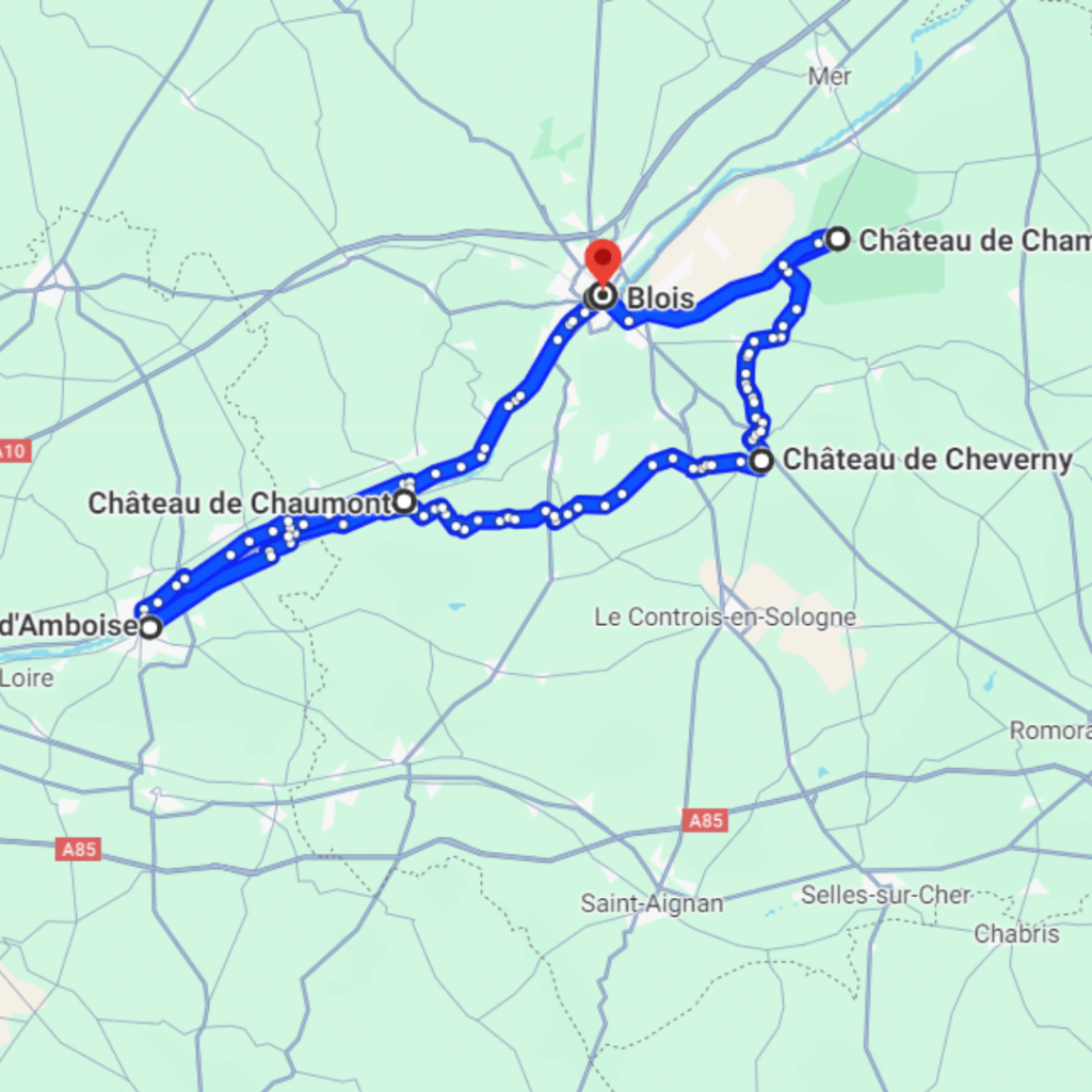 Châteaux de la loire à vélo itinéraire 2